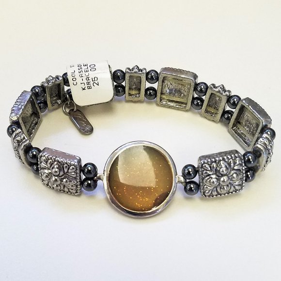 Last one! Pewter stretch BRACELET Sparkle NEW - Picture 5 of 10